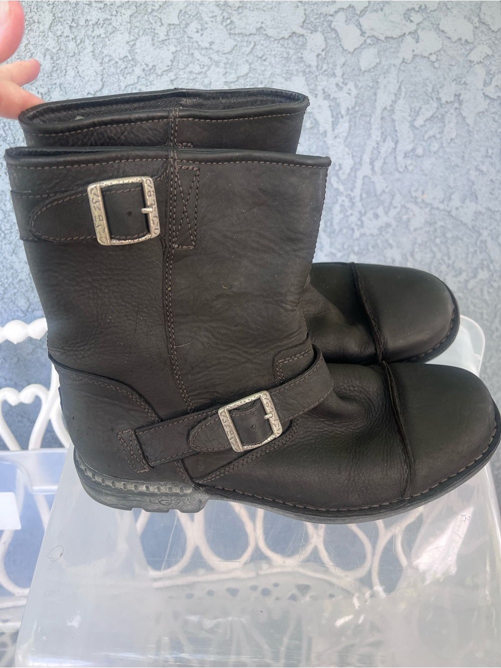 UGG Grey Shearling-Lined Boot Interior